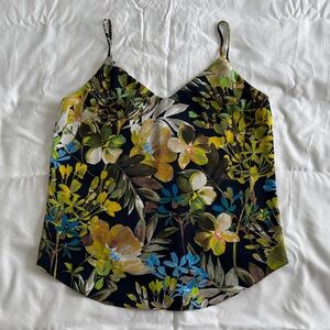 J. Crew Floral Camisole in Navy and Green Floral
